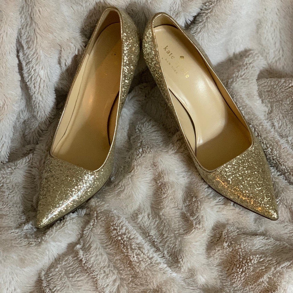 Kate Spade Elegant Gold Heels